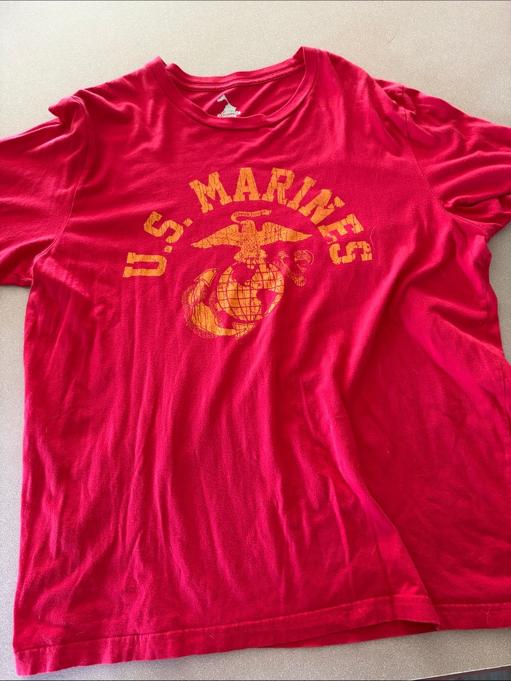 Men's Red U.S. Marines Graphic Short Sleeve Tee
